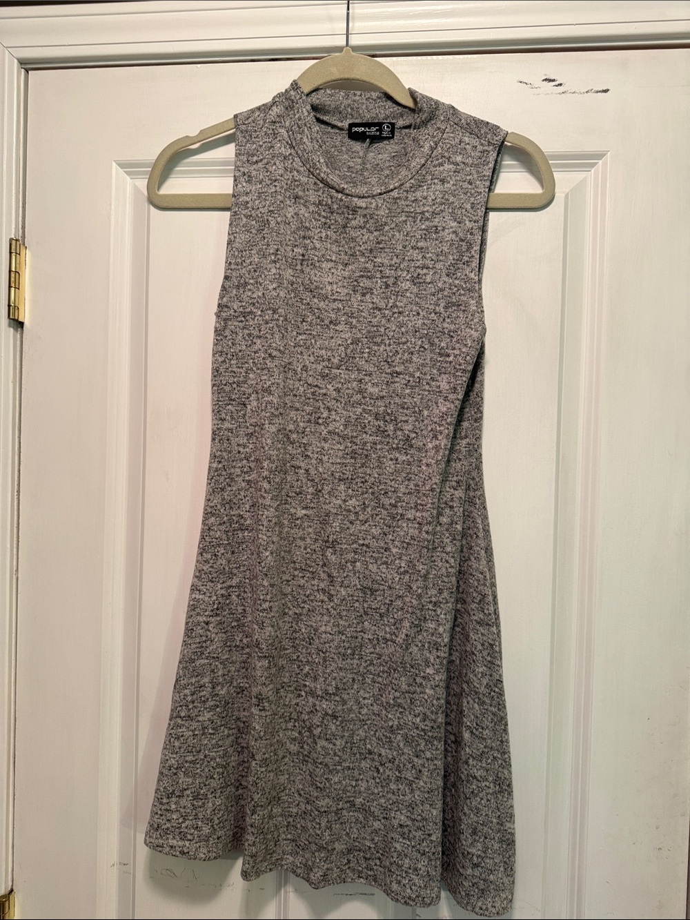 Prologue Heather Gray Sleeveless Knit Swing Dress